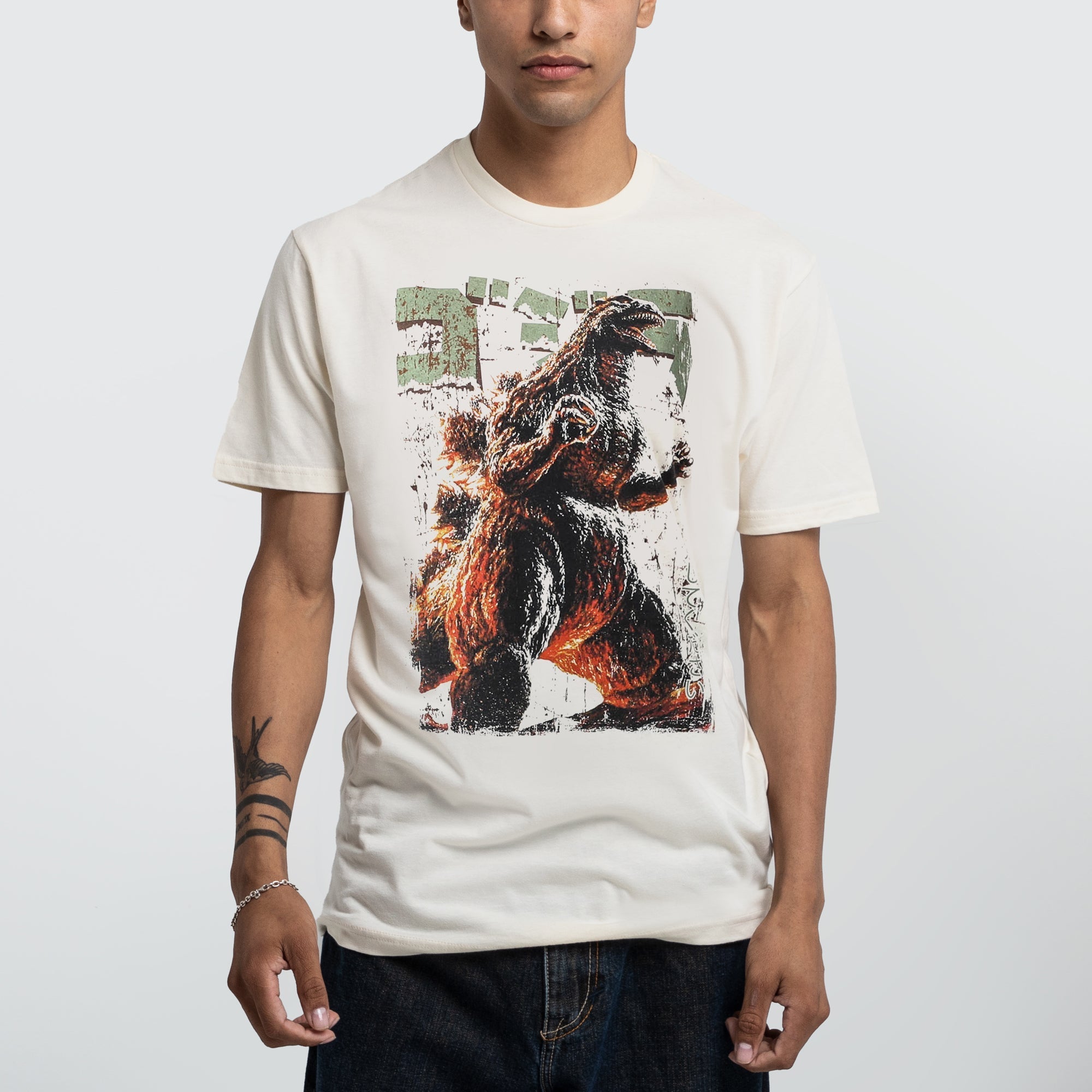 Vintage Godzilla Rising Natural Tee Hoodie, Sweatshirt | CiraTrend.com (Image 2)