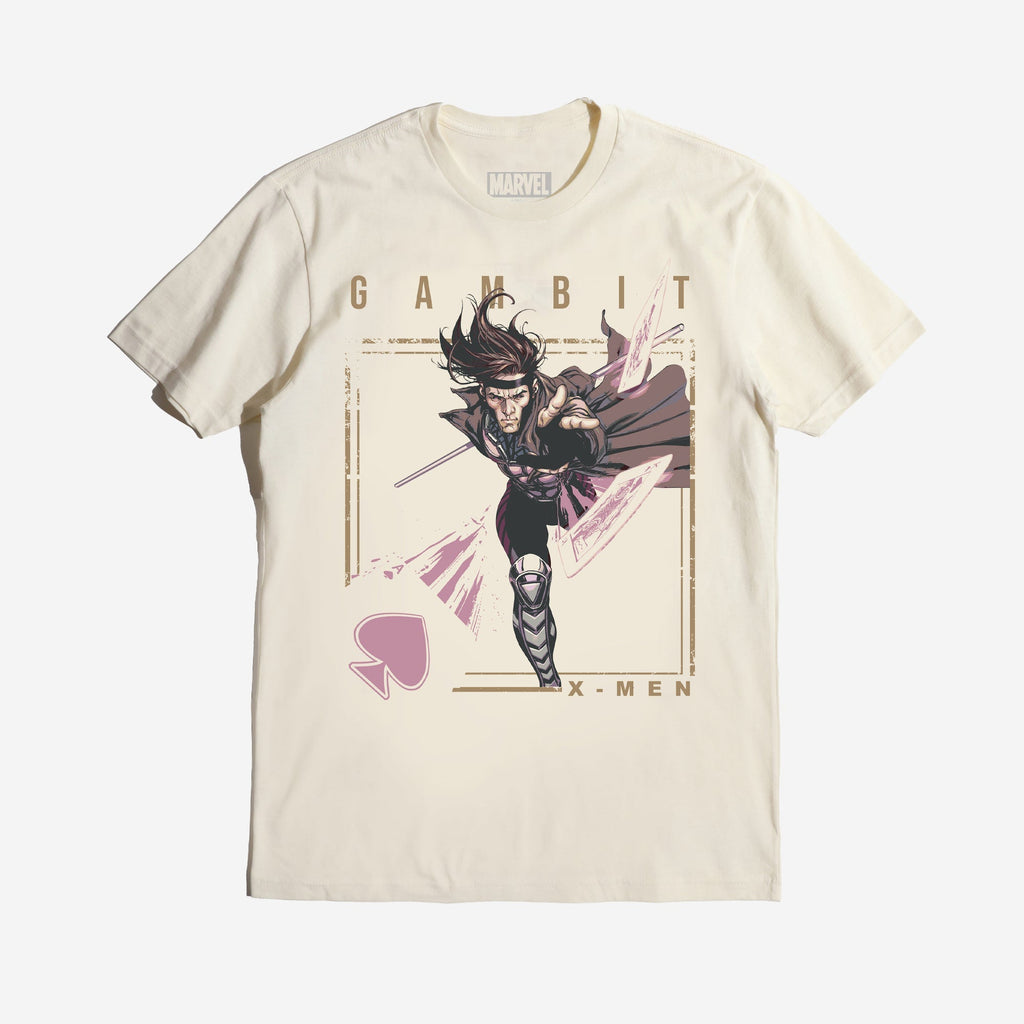 X-Men Gambit Throwing Aces Natural Tee Hoodie, Sweatshirt | CiraTrend.com (Image 1)