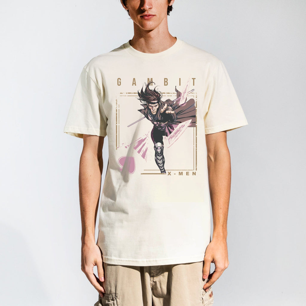 X-Men Gambit Throwing Aces Natural Tee Hoodie, Sweatshirt | CiraTrend.com (Image 2)