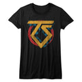 Twisted Sister Girls Juniors S/S T-Shirt - Vintage Ts Logo - Solid Black Hoodie, Sweatshirt | CiraTrend.com