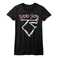 Twisted Sister Girls Juniors S/S T-Shirt - Bone Logo - Solid Black Hoodie, Sweatshirt | CiraTrend.com