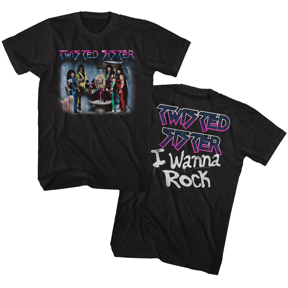 Twisted Sister S S I Wanna Rock Solid Black T-Shirts, Hoodie, Sweatshirt