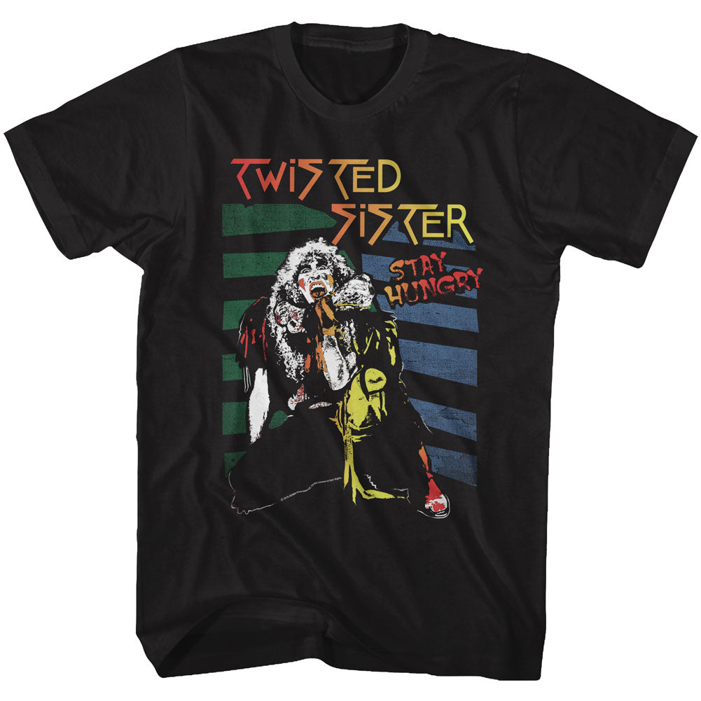 Twisted Sister S S Stay Hungry Solid Black T-Shirts, Hoodie, Sweatshirt