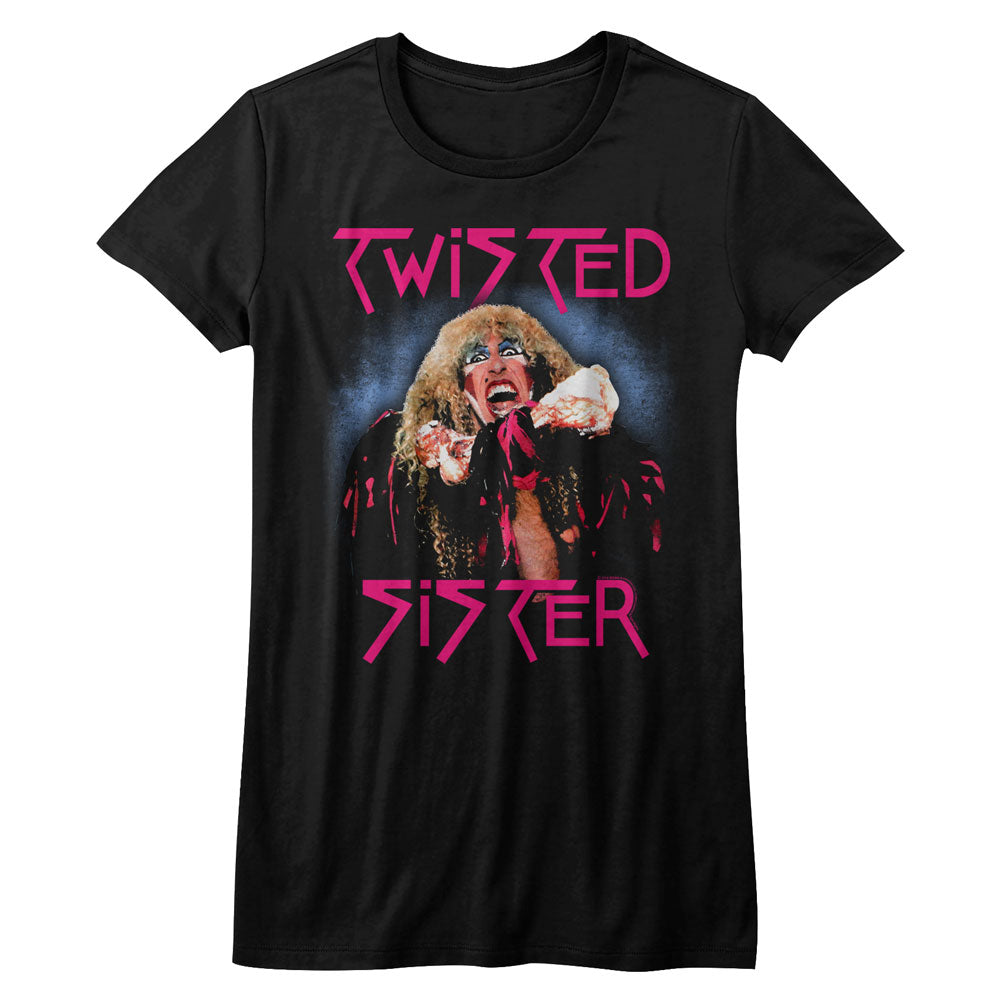 Twisted Sister Juniors S S Twisted Dee Solid Black T-Shirts, Hoodie, Sweatshirt