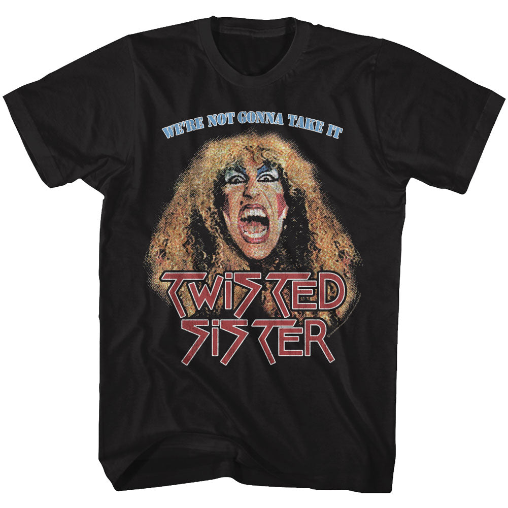 Twisted Sister Mens S/S T-Shirt - Not Gonna Take It - Solid Black Hoodie, Sweatshirt | CiraTrend.com