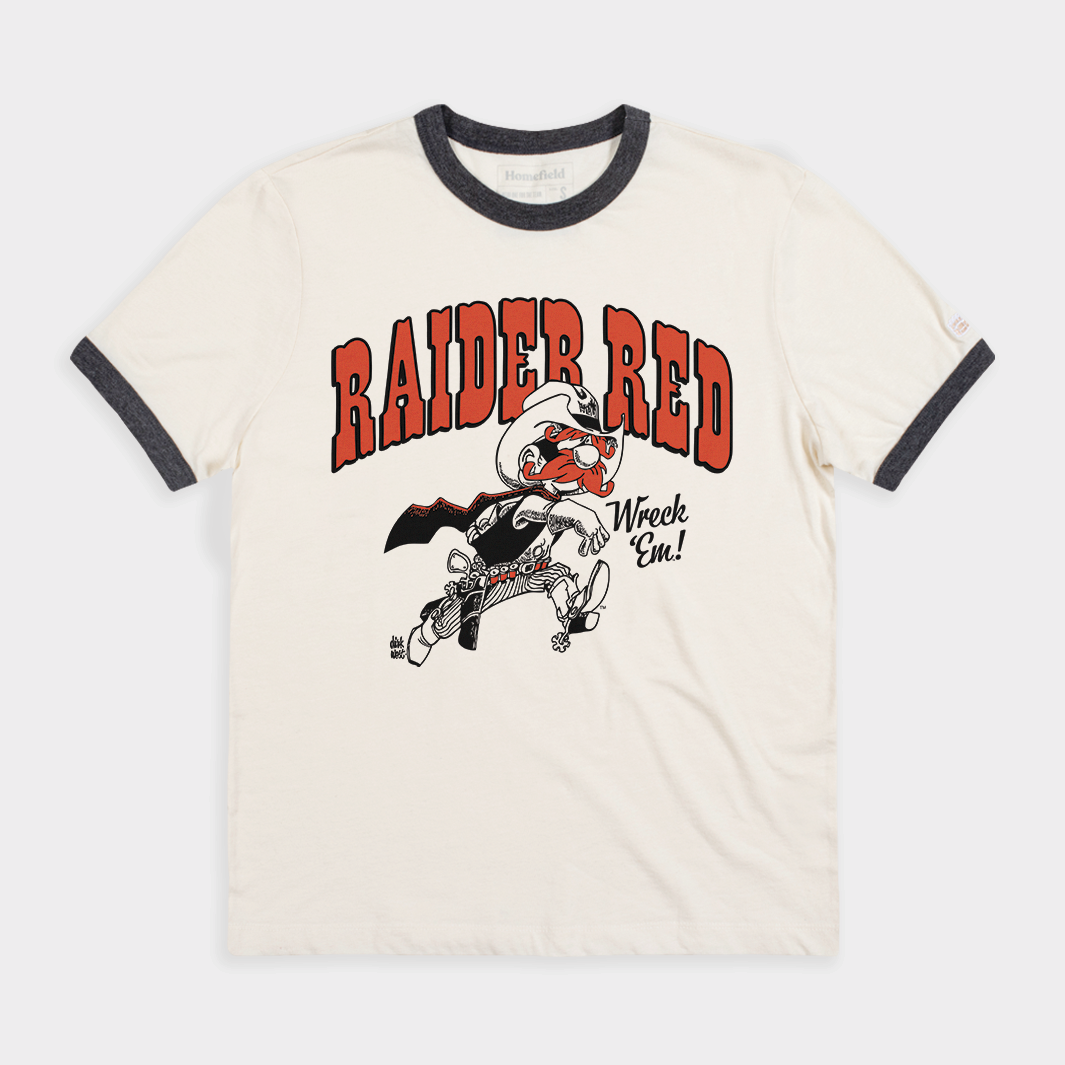 Texas Tech Raider Red Ringer Tee Style001
