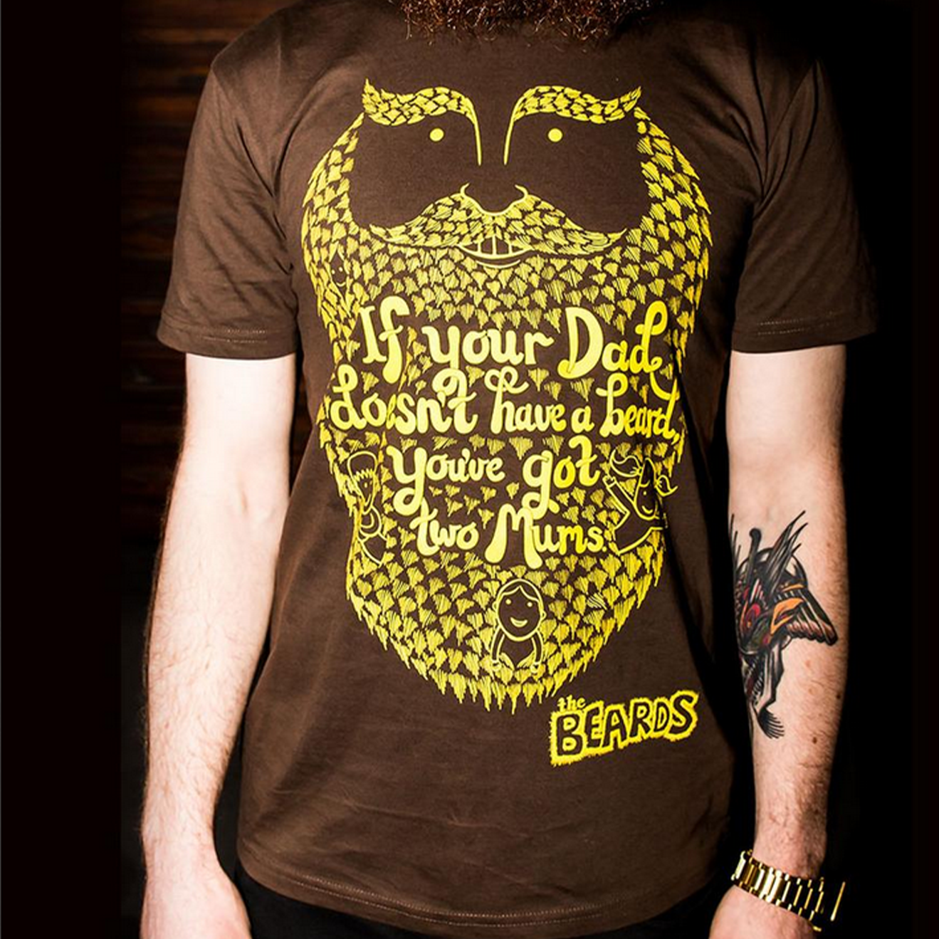 "Two Mums" Brown T-Shirt Hoodie, Sweatshirt | CiraTrend.com (Image 3)