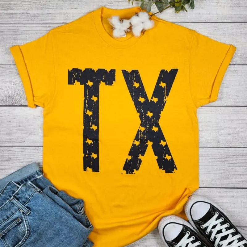 TX Gold Texas Graphic T-shirt Hoodie, Sweatshirt | CiraTrend.com
