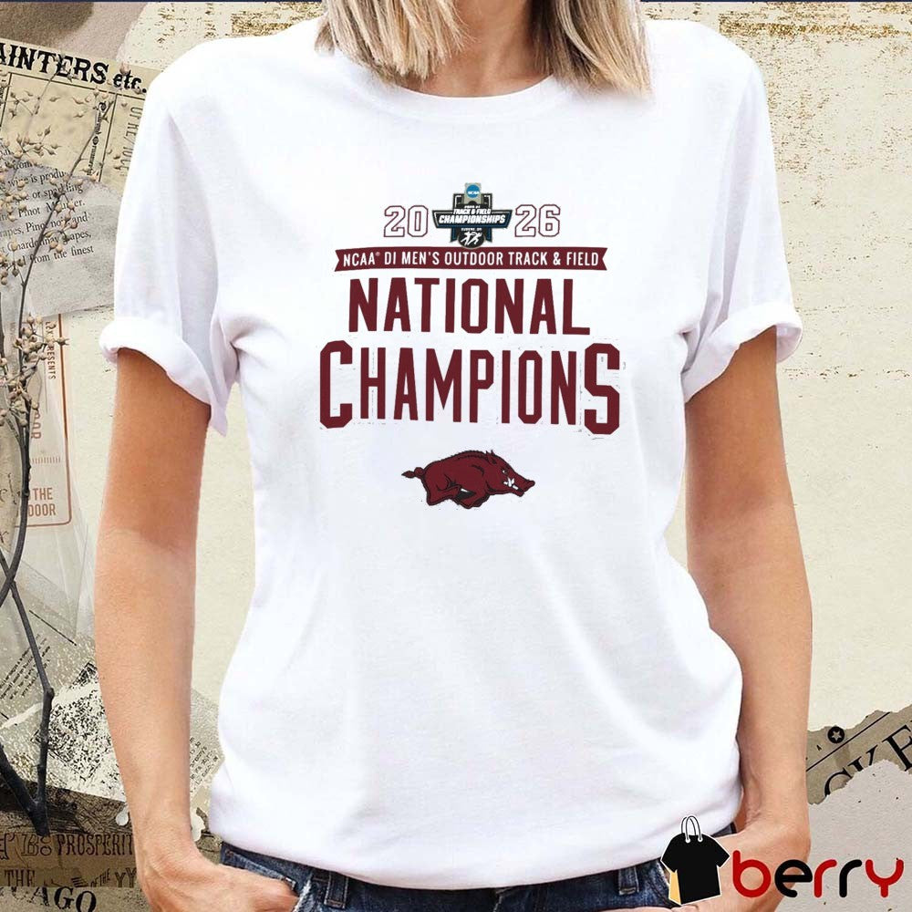 Arkansas Razorbacks 2026 NCAA DI Men’s Outdoor Track & Field National Champions t-shirt