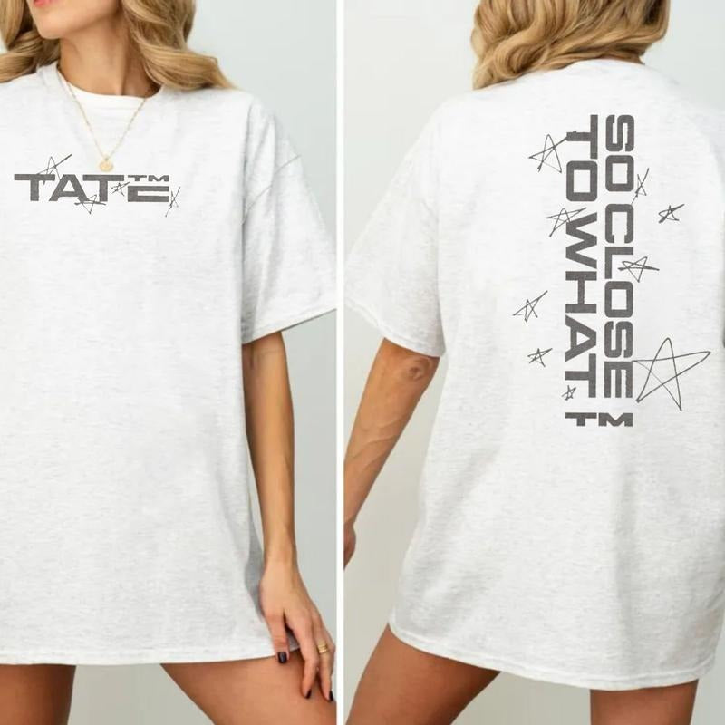 Taate 2 Sided Tour 2025 Tee, Indie Pop fan Merch, Casual Outfit, Unisex Short Sleeve Tee, Casual Clothing Crewneck Tee...