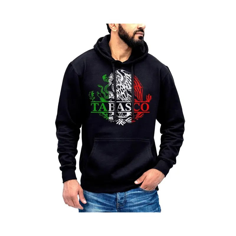 Tabasco Mexico Eagle Emblem Hoodie Sweatshirt Cotton Fabric T-Shirts | CiraTrend.com