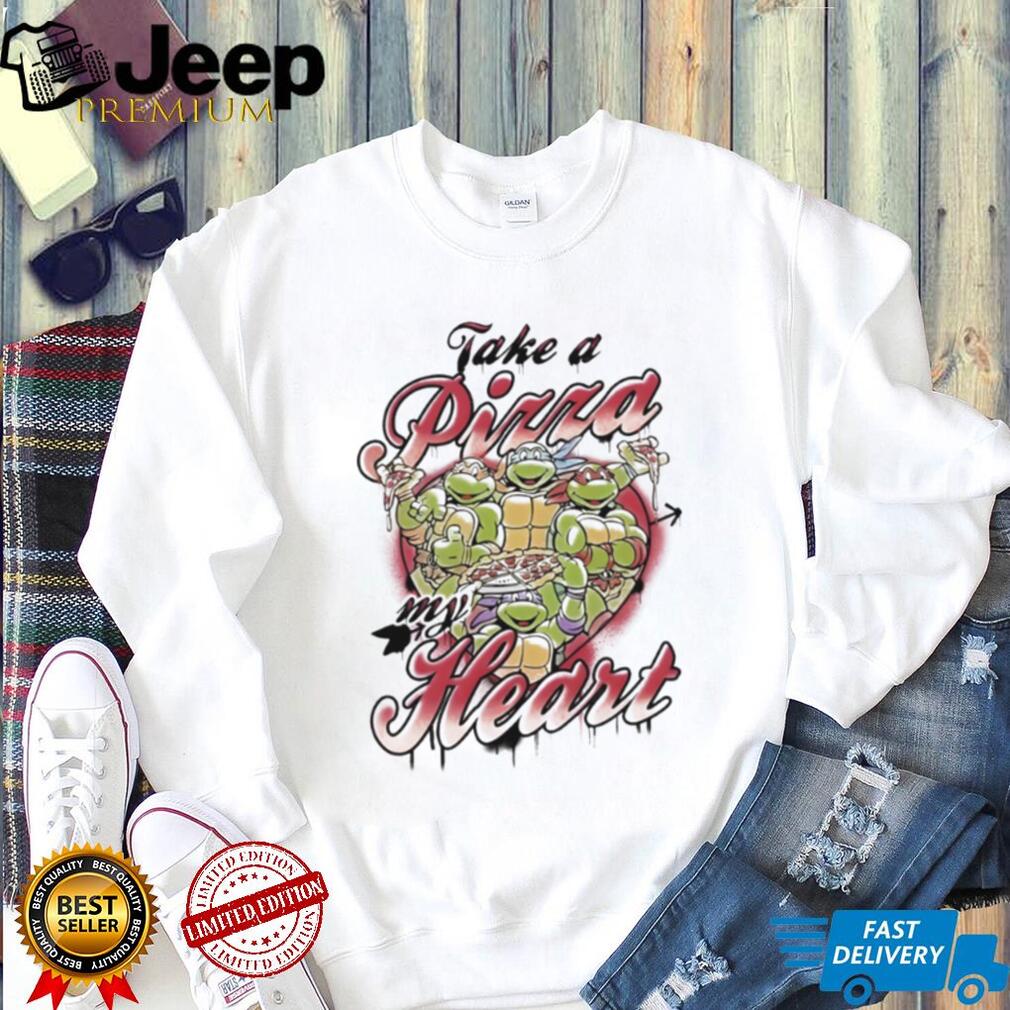 Take A Pizza My Heart Ninja Turtles Valentine’s T Shirt