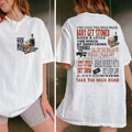 Take The High R0ad Both Sides Tee, K0e Western Vibes Graphic Tee, Concert Outfit, Country Music Shirt, Unisex Short...