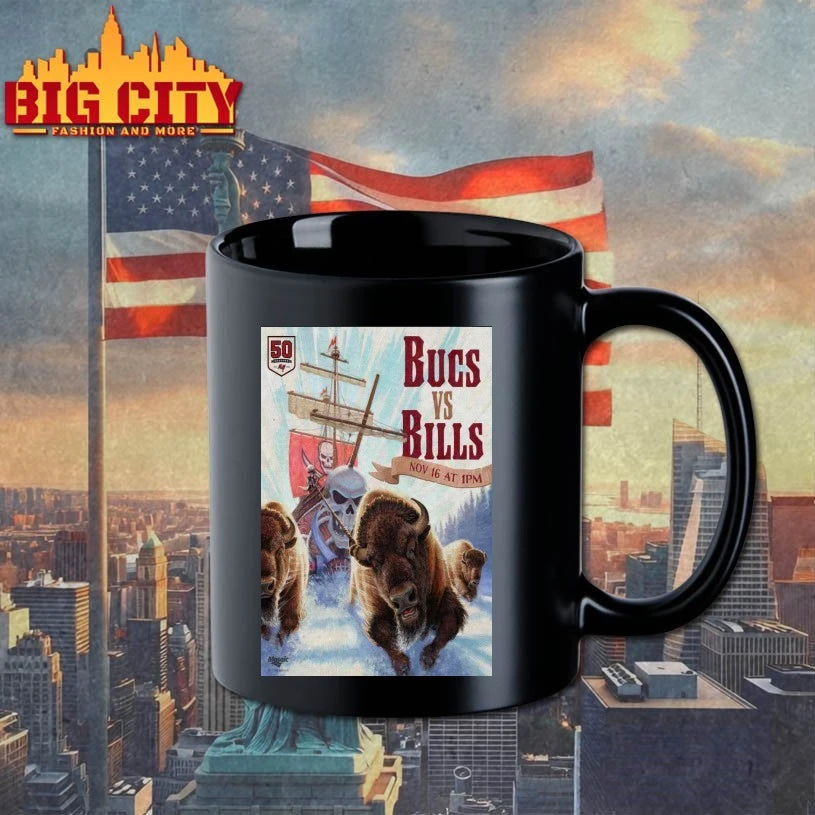 Tampa Bay Buccaneers vs Bills 50 Seasons 1976-2025 Nov 16 2025 Poster shirt