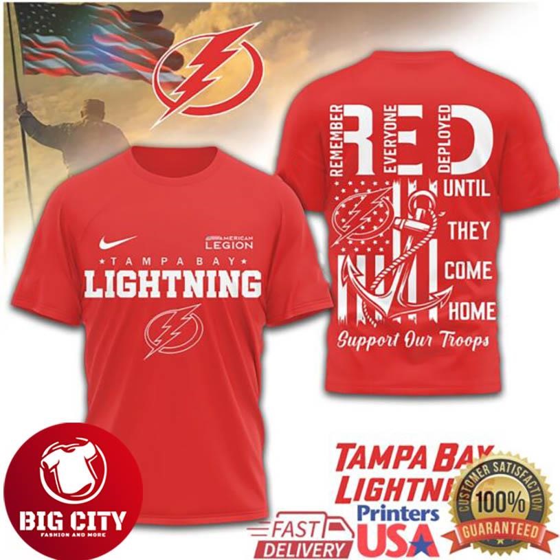 Tampa Bay Lightning Official NHL Red Friday Two Sided Shirt