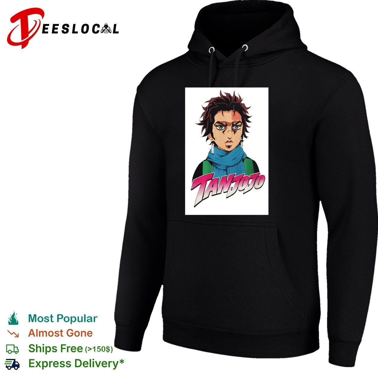 Tan jojo anime manga mashup character graphic portrait shirt