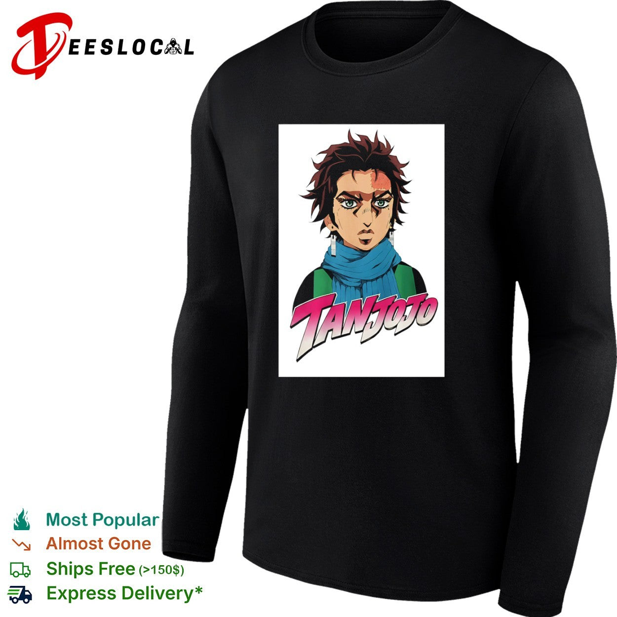 Tan jojo anime manga mashup character graphic portrait shirt