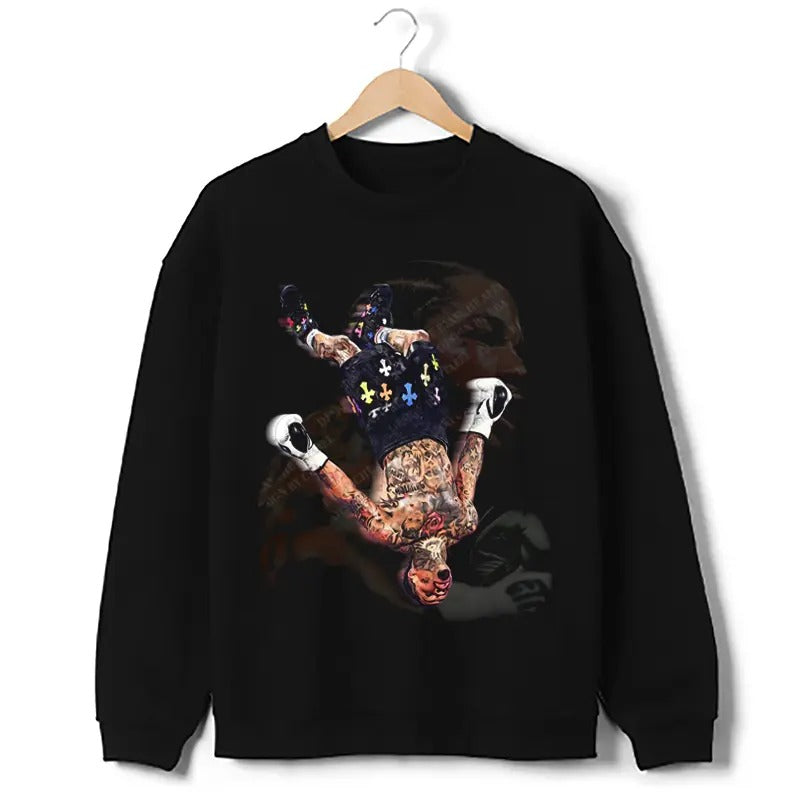 Tank Davis Flip Black Sweatshirt Boxing World Champion Custom Graphic Sweater Sweatshirt Cotton T-Shirts, Hoodie