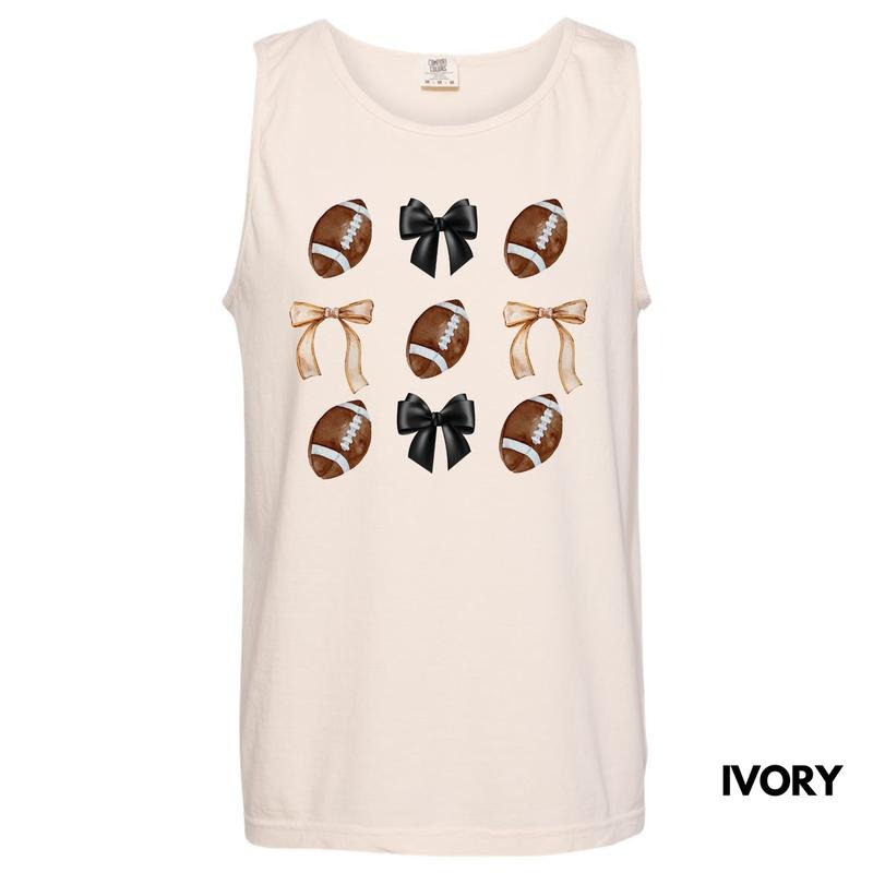 Tank Top - Football COLLAGE Coquette Comfort Colors Tank Top 'NLB' T-Shirts, Hoodie, Sweatshirt | CiraTrend.com