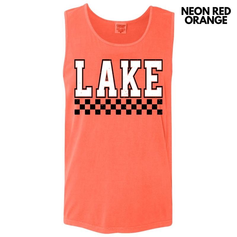 Tank Top - Lake Varsity Checkered Comfort Colors Tank Top 'NLB' T-Shirts, Hoodie, Sweatshirt | CiraTrend.com