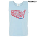 Tank Top - Leopard United States Puff Comfort Colors Tank Top T-Shirts, Hoodie, Sweatshirt | CiraTrend.com