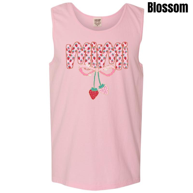 Tank Top - Mimi Strawberry Coquette Comfort Colors Tank Top 'NLB' T-Shirts, Hoodie, Sweatshirt | CiraTrend.com
