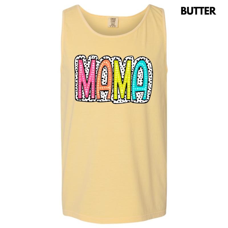 Tank Top - Neon Spotted Mama Comfort Colors Tank Top T-Shirts, Hoodie, Sweatshirt | CiraTrend.com