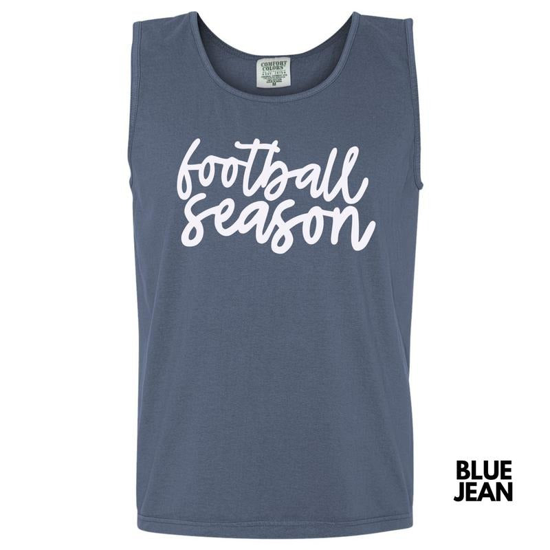 Tank Top - Script Football Season Comfort Colors Tank Top 'NLB' T-Shirts, Hoodie, Sweatshirt | CiraTrend.com