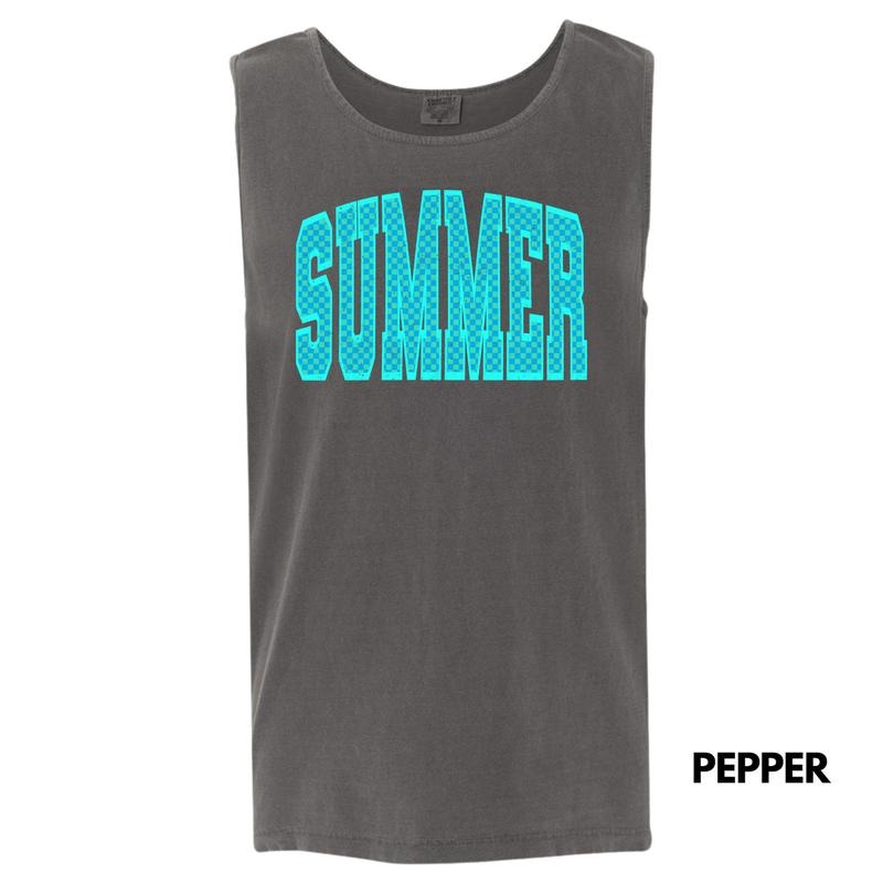 Tank Top - Teal Summer Checkered Comfort Colors Tank Top 'NLB' T-Shirts, Hoodie, Sweatshirt | CiraTrend.com