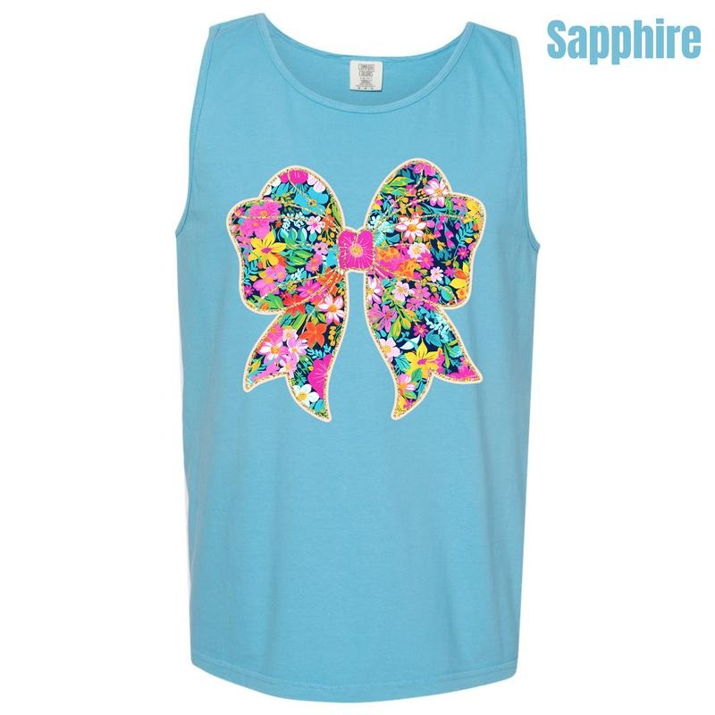 Tank Top -Big Ditzy Bow Comfort Colors Tank Top 'NLB' T-Shirts, Hoodie, Sweatshirt | CiraTrend.com