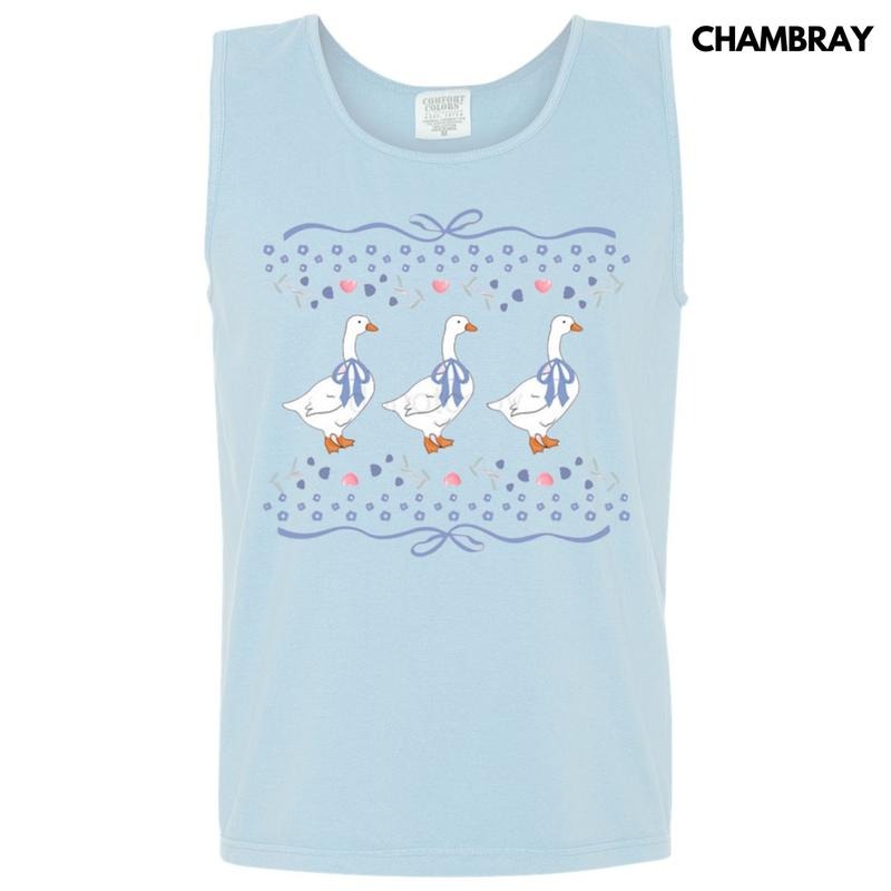 Tank Top -Coquette Geese Comfort Colors Tank Top T-Shirts, Hoodie, Sweatshirt | CiraTrend.com