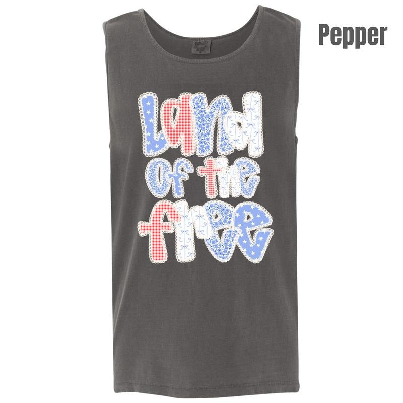 Tank Top -Pattern Land Of The Free Comfort Colors Tank Top 'NLB' T-Shirts, Hoodie, Sweatshirt | CiraTrend.com