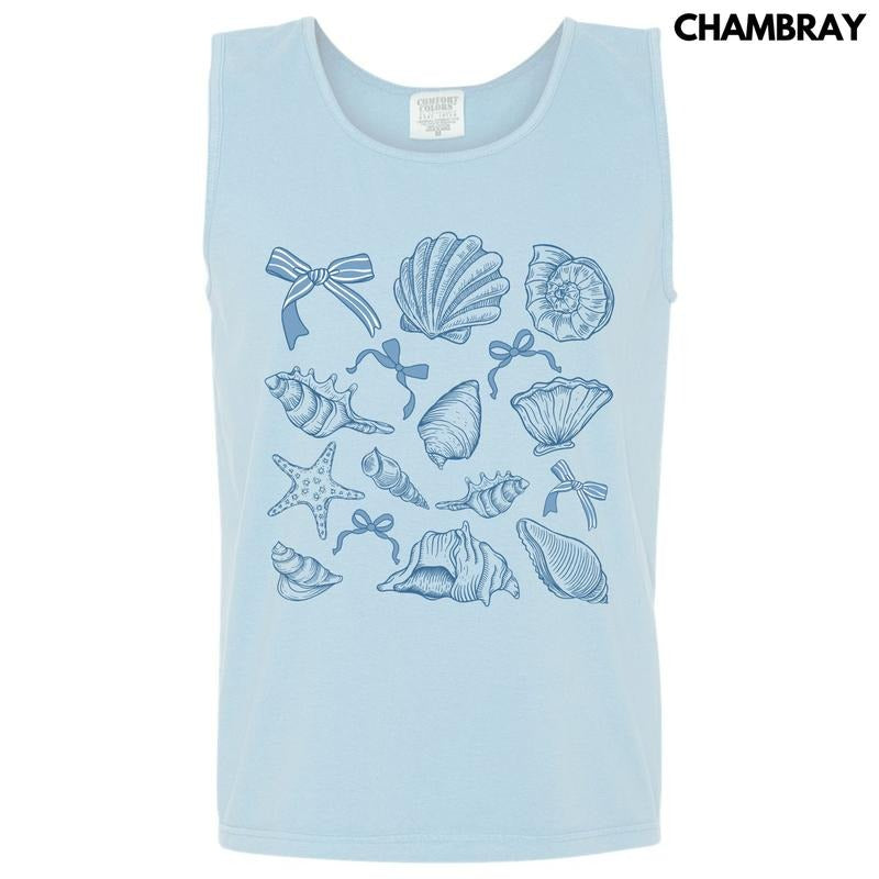 Tank Top -Simple Seashells Comfort Colors Tank Top 'NLB' T-Shirts, Hoodie, Sweatshirt | CiraTrend.com