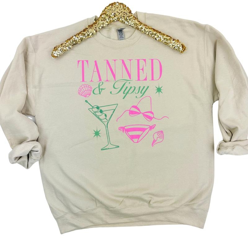 Tanned & Tipsy Sweatshirt T-Shirts, Hoodie | CiraTrend.com