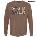 Taupe Pattern Bunnies Long Sleeve Comfort Colors T-Shirt 'NLB' Hoodie, Sweatshirt | CiraTrend.com