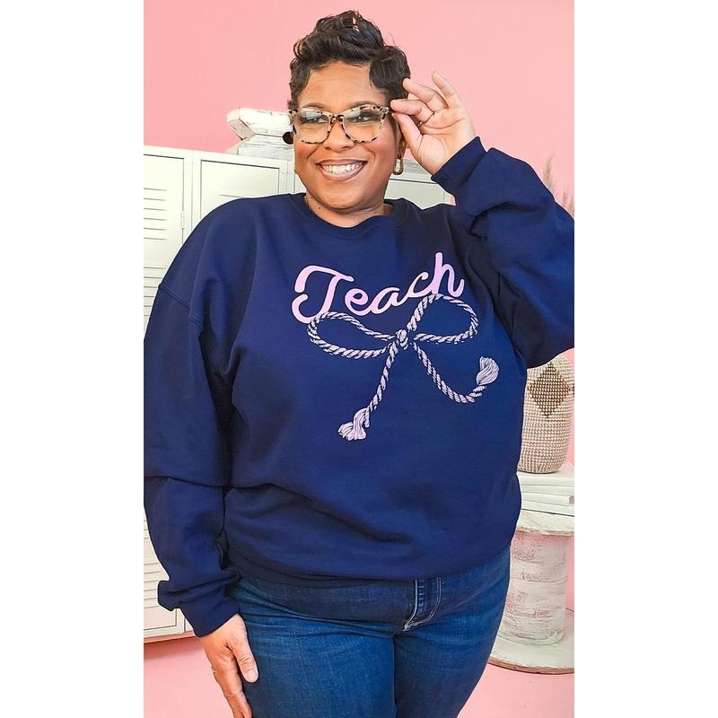 Teach Rope Bow Sweatshirt T-Shirts, Hoodie | CiraTrend.com