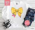 Teacher Pencil Bow Sweatshirt, Teach Crewneck, Gift for Teacher, Womens Sweatshirt T-Shirts, Hoodie | CiraTrend.com