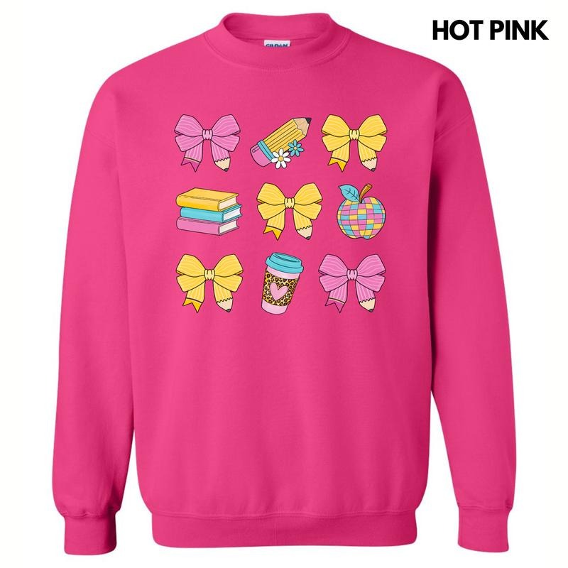 Teacher Theme Coquette Collage Sweatshirt 'NLB' T-Shirts, Hoodie | CiraTrend.com