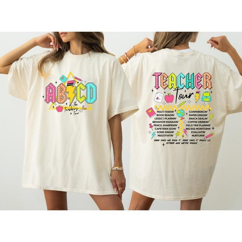 Teacher Tour Shirt ,ABCD Teacher Tour ,Kindergarten Teacher ,Preschool Teacher ,First grade Teacher Shirt,Teacher ...