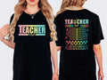 Teacher Tour Shirt, Trendy Shirt, Teacher Gift, Back To School Shirt, Retro Teacher Tour Front and Back Print Shirt, Cool...