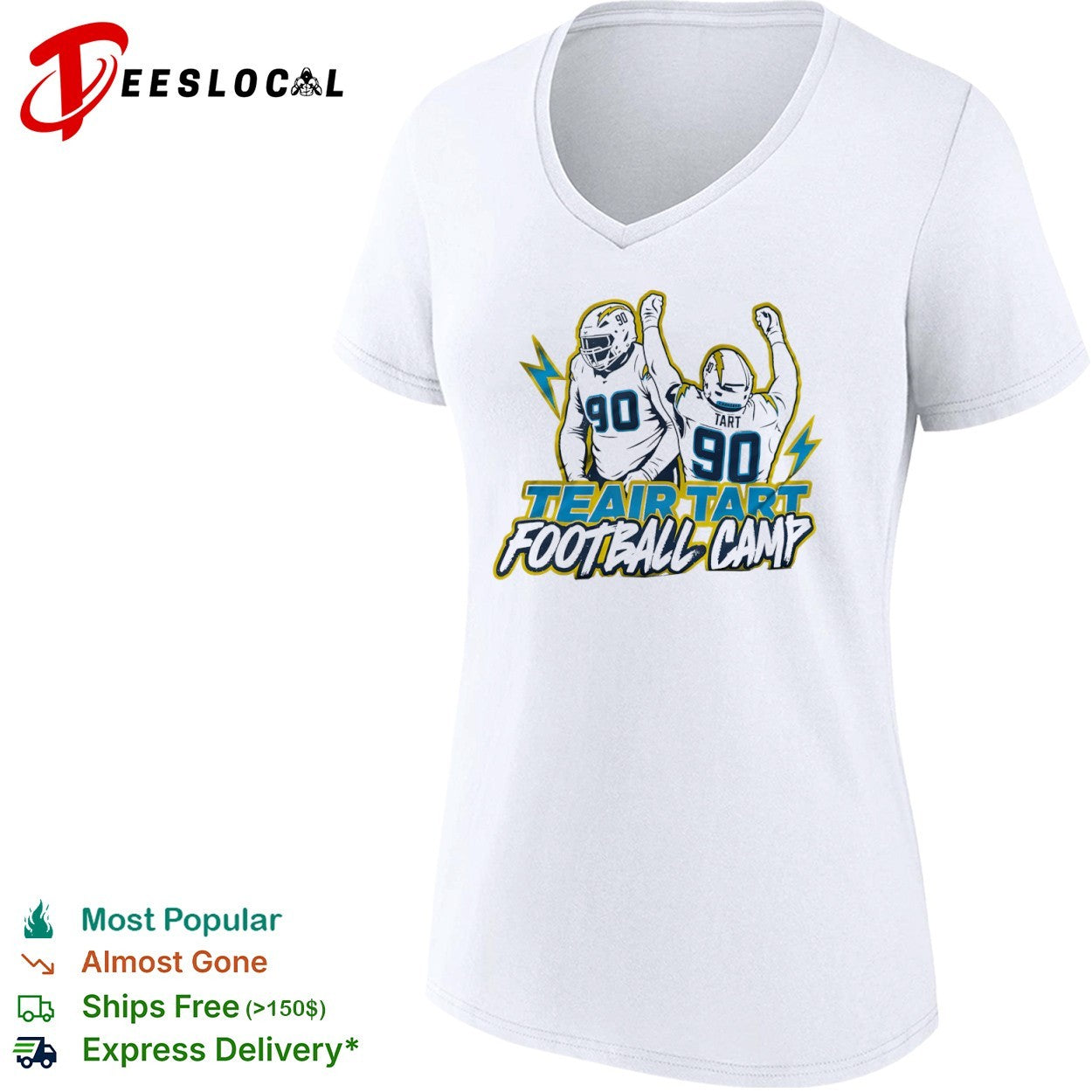 Teair Tart Los Angeles Chargers football camp two players shirt