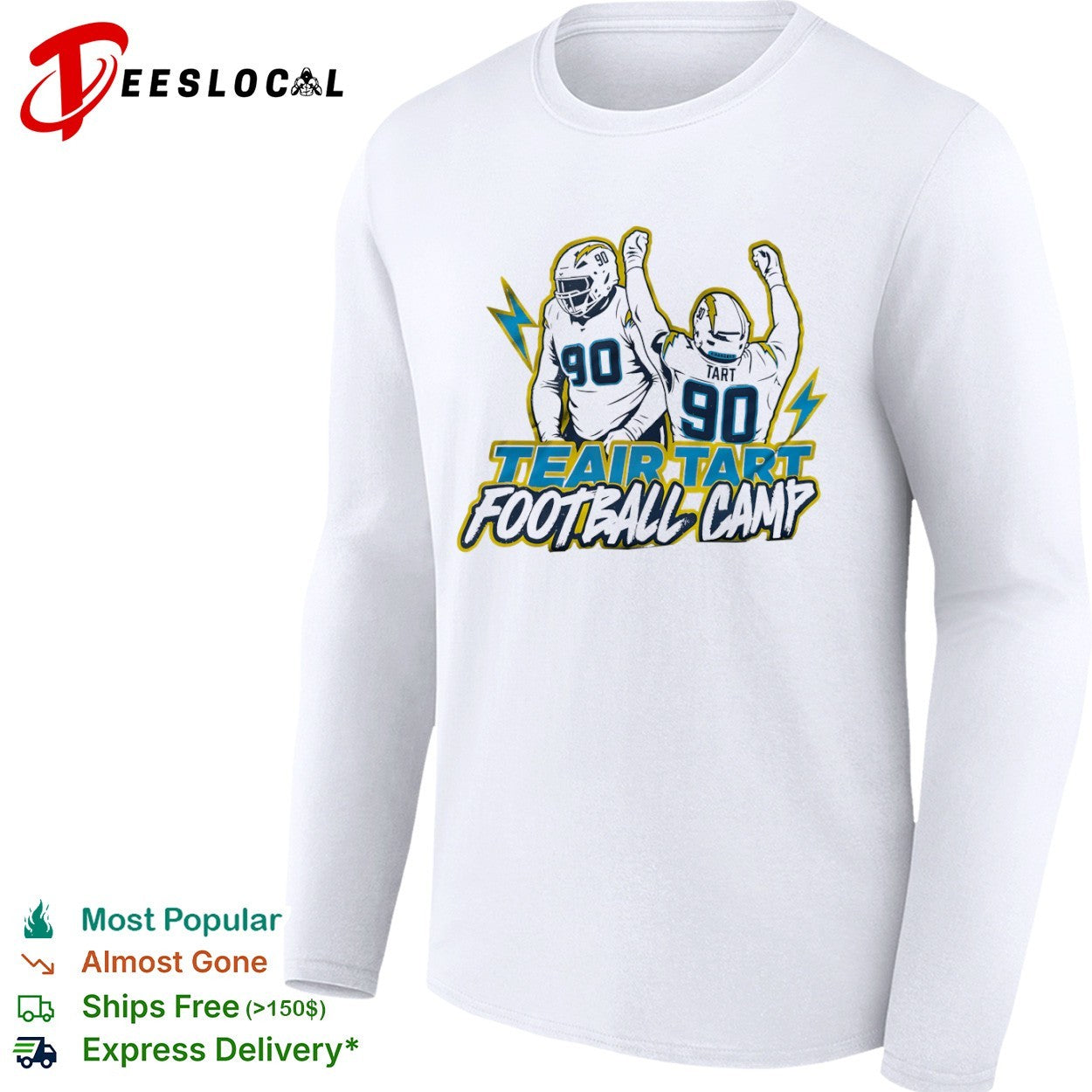 Teair Tart Los Angeles Chargers football camp two players shirt
