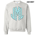 Teal Checker Monogram Sweatshirt 'NLB' T-Shirts, Hoodie | CiraTrend.com