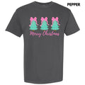 Teal Triple Tree Merry Christmas Comfort Colors T-Shirt 'NLB' Hoodie, Sweatshirt | CiraTrend.com
