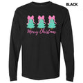 Teal Triple Trees Merry Christmas Long Sleeve Comfort Colors T-Shirt 'NLB' Hoodie, Sweatshirt | CiraTrend.com