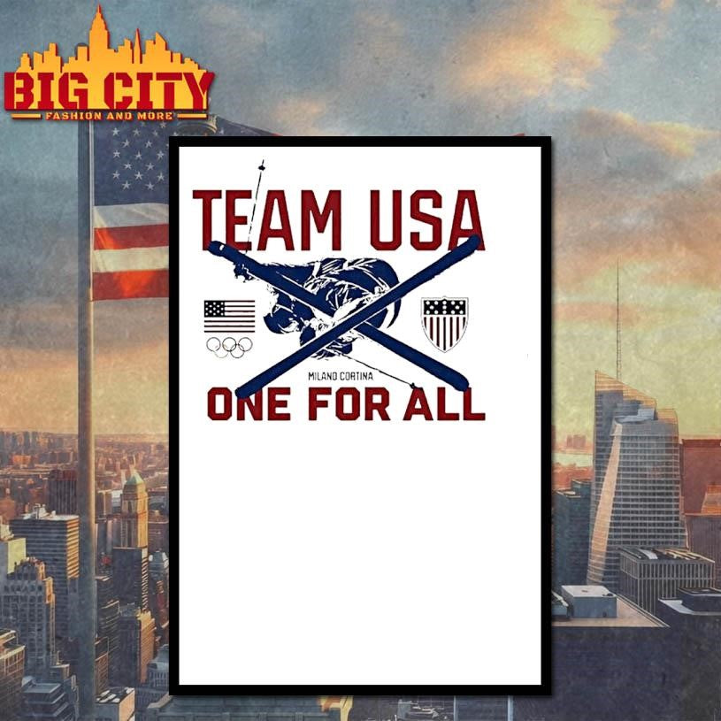 Team Usa One For All Milano Cortina 2026 Winter Olympics Freestyle Skiing Shirt