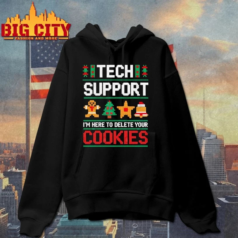 Tech support I’m here to delete Your cookies ugly christmas 2025 shirt