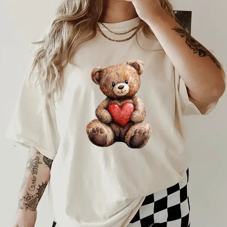 Teddy Bear GILDAN Shirt~  coffee shirt Unisex Apparel Relaxed Fit Printed In The USA Clothing Womenswear Casual Comfort...