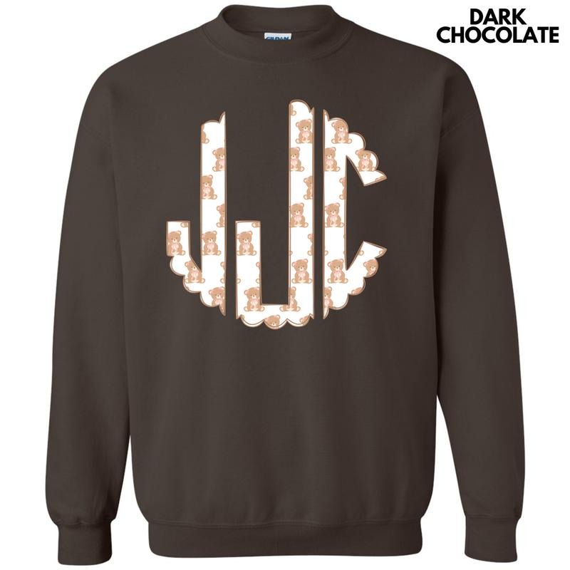 Teddy Bear Monogram Sweatshirt 'NLB' T-Shirts, Hoodie | CiraTrend.com