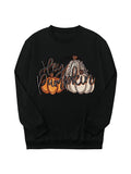 Teen Girl's Halloween Print Crew Neck Sweatshirt, Casual Long Sleeve Pullover for Daily Wear, Clothing for All...